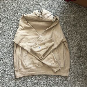 Tan Reverse Weave Hoodie